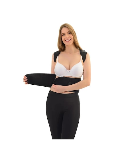 Unisex Manyetik Dik Duruş Korsesi Siyah
