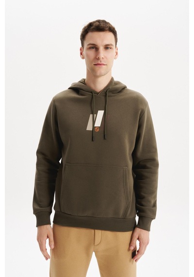 AR-MA Arma Erkek Kapüşonlu Sweatshirt Kanguru Cepli, 3 İplik Şardonlu, Regular Fit, %70 Pamuk %30 Polyester K30254628502 Haki AR-MA Arma Erkek Kapüşonlu Sweatshirt Kanguru Cepli, 3 İplik Şardonlu, Regular Fit, %70 Pamuk %30 Polyester K30254628502 Haki