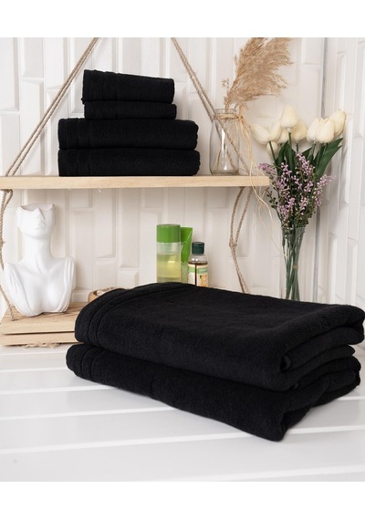 %100 Pamuk 6 Parça Microcotton Mutfak Havlusu / El & Yüz Havlusu / Banyo Havlusu Seti Hürsan Saphir Çok Renkli