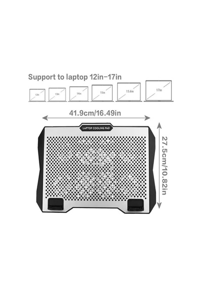 Ga47 Gaming Dizüstü Bilgisayar Soğutucu Laptop Standı 12cm Fan Rgb Led Telefon Tutucu Yükseklik Ayarlı