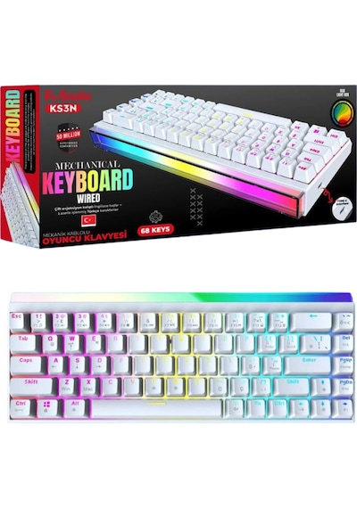 K-snake Ks3n Mekanik Klavye - Rgb Red Switch Gaming Klavye