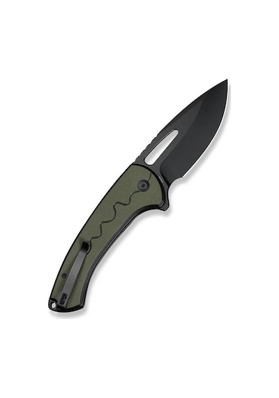 Sencut Squiggy Black / Green G10 Handle Black 9cr18mov Blade Kamp Çakı Yeşil