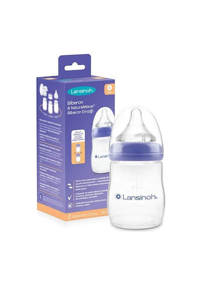 Lansinoh Natural Wave Silikon Uçlu Biberon 160 Ml