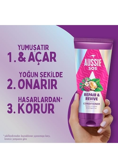 Sos Repair &amp Revive Kuru, Yıpranmış Ve Hasar Görmüş Saçlar İçin Saç Kremi 350ml 2 Paketi Diğer