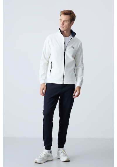 Tommy Life Hugo Ekru - Lacivert Jogger Erkek Eşofman Takım - 85198 Ekru