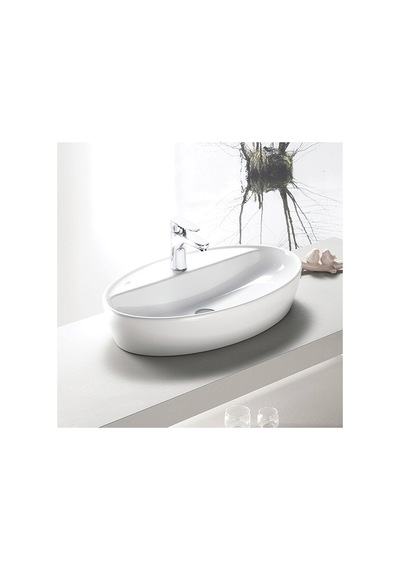 Tezgah Üstü Seramik Lavabo, 67 Cm Modern Tasarım 508 Yeşil