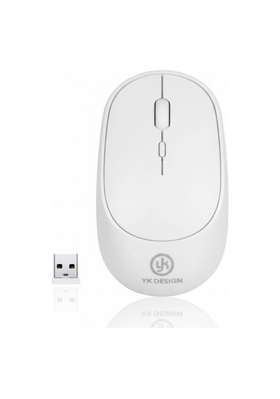 Beyaz Renkli Ergonomik Sessiz Kablosuz Mouse Usb Alıcılı, Ofis Ve Oyun İçin Konforlu Bilgisayar Fa Diğer
