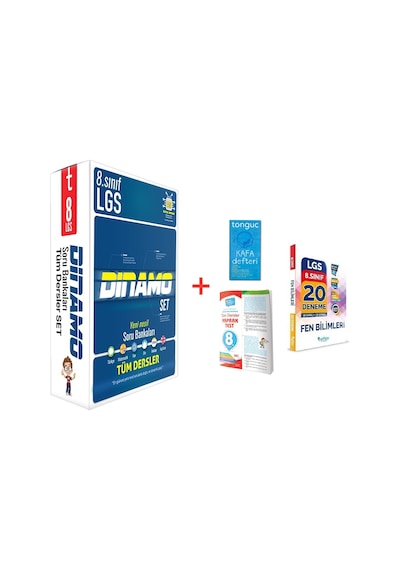 8. Sınıf Dinamo Tüm Dersler Soru Bankası Set ve Kafa Defteri + Y. Test + Fen Deneme Hediyeli