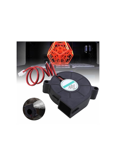 5015 12V DC Salyangoz Fan 12V 2-Pin 3D Yazıcı Soğutma Fanı Santrifüj Blower Fırçasız Fan