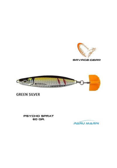 Savage Gear Psycho Sprat 60gr. Suni Yem Green Silver