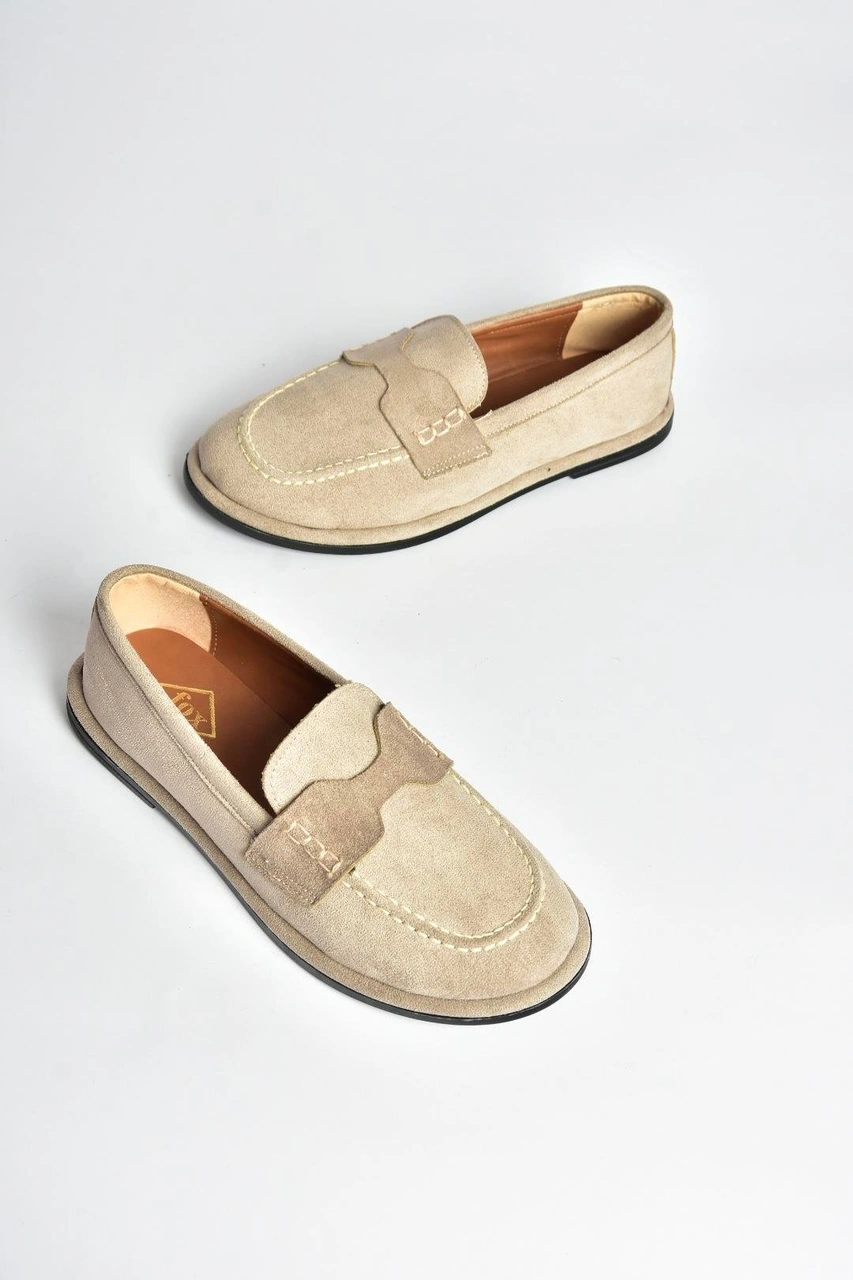 Fox Shoes V846872102 Vizon Süet Günlük Kadın Ayakkabı Vizon-süet