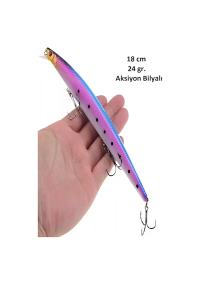 18 Cm 24 Gr.Lazer Turna Rapala,Levrek Rapala ,,Sahte Lures Yapay