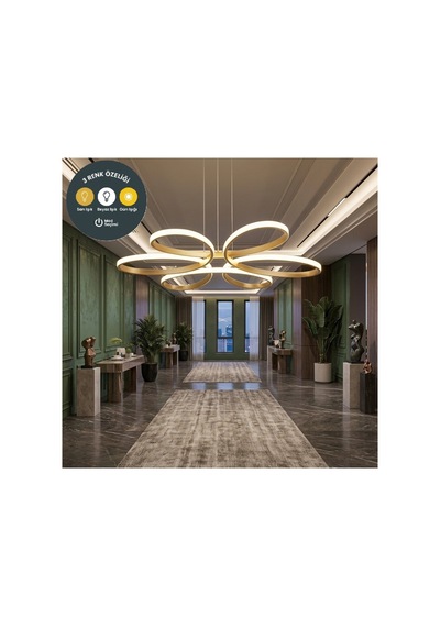 3 Renkli Sarkıt Yonca 6 Lı Eskitme Salon Mutfak Çocuk Odası Yemek Masası Ve Antre İçin Modern Led Altın