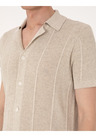 Pierre Cardin Erkek Bej Hırka Triko 50305993-vr011 Bej