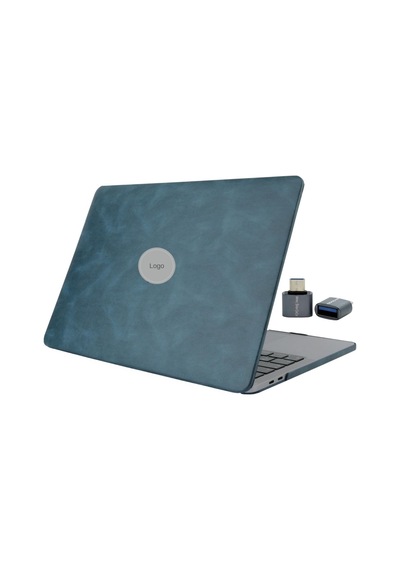 Macbook Pro 13 Deri Desenli Kılıf A1706 A1708 A1989 A2159 Uyumlu İnce Hafif Sert Kılıf Koruyucu Kapak 2016-2019 Lacivert Belirtilmemiş