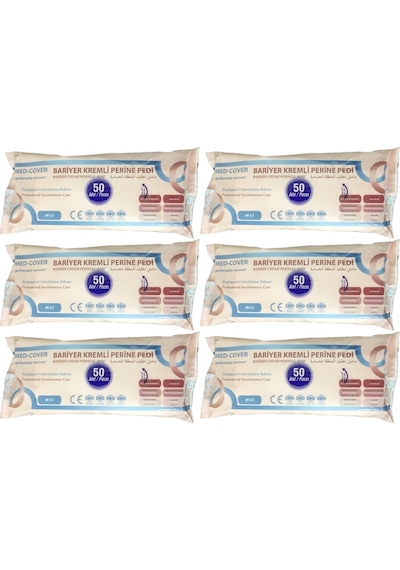 Med-Cover Bariyer Kremli Perine Bölgesi Pedi Bezi 50 x 6 Paket