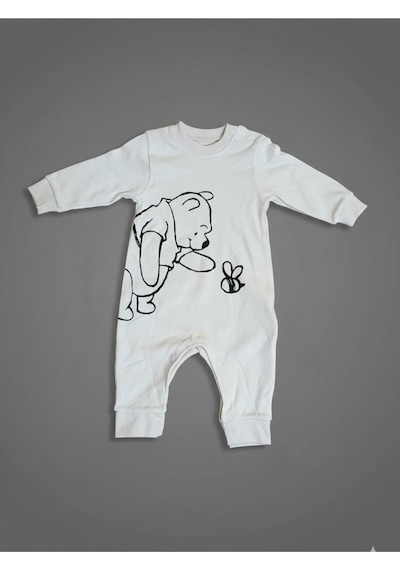 Penye " Winnie The Pooh " Bebek Tulumu Bej