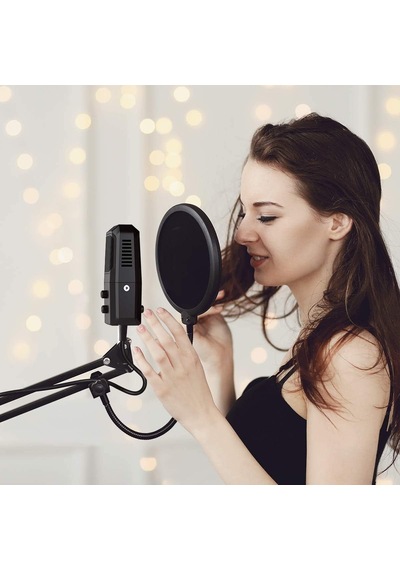 Yanmai Profesyonel Usb Condenser Mikrofon 4 Yönlü Direktif, 20hz-20khz Frekans, Kulaklık Çıkışı, Tek Tuş Se