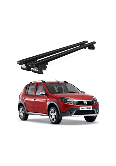 Venüs Dacia Sandero 2008-2012 Uyumlu Siyah Ara Atkı Port Bagaj Tavan Barı