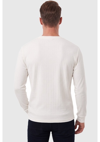 Deepsea Erkek Slim Fit Likralı Çizgi Dokulu Beyaz Sweatshirt Bisiklet Yaka Nakışlı Spor Şık Sweat 2708518 Deepsea Erkek Slim Fit Likralı Çizgi Dokulu Beyaz Sweatshirt Bisiklet Yaka Nakışlı Spor Şık Sweat 2708518