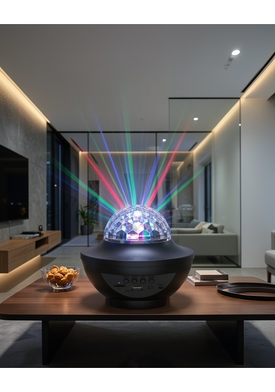 Rgb Disko Lambası Bluetooth Hoparlörlü Usb Tf Kart Girişli Uczzdıskoxy918-4