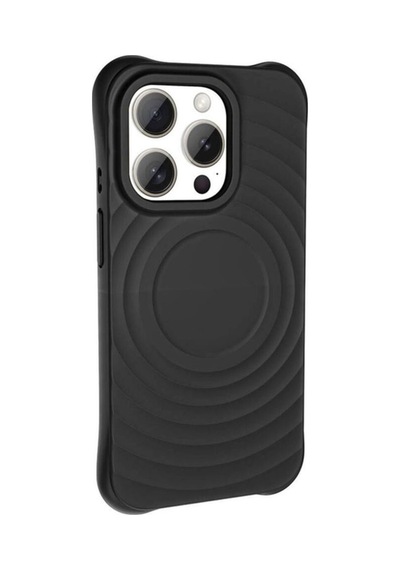 Apple Uyumlu iPhone 15 Pro M-safe Şarj Özellikli Airbagli Mat Görünümlü Zore Hepi Kapak Siyah