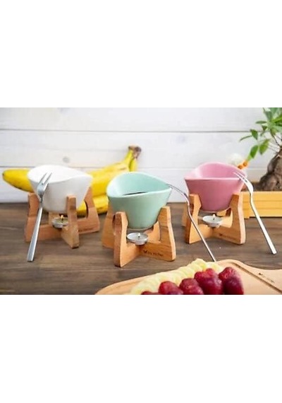 Joy Kitchen Ahşap Standlı Fondü Seti Beyaz Renk Diğer