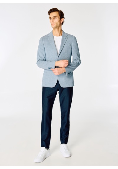 Hackett Lacivert - Beyaz Erkek Slim Fit Ceket Hm443298