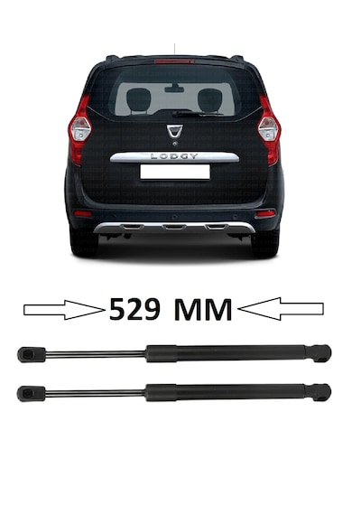 Dacia Lodgy 2012-2021 Uyumlu Sağ + Sol Takım Bagaj Amortisörü 2 Adet 529mm 904528093r Bagaj Amortisörü