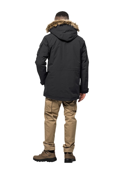 Jack Wolfskin Glacier Canyon Erkek Su Geçirmez Parka Siyah