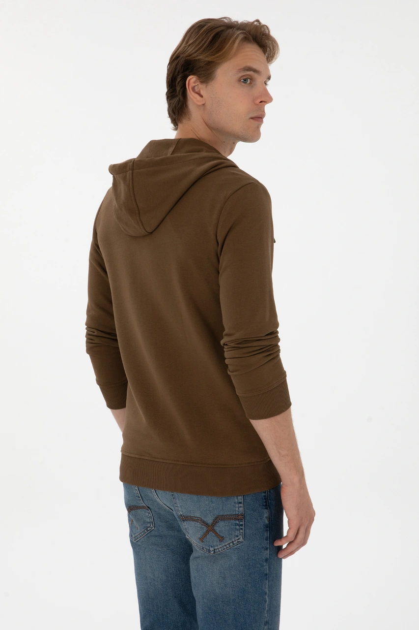 U.S. Polo Assn. Erkek Haki Örme Hırka 50313748-VR027
