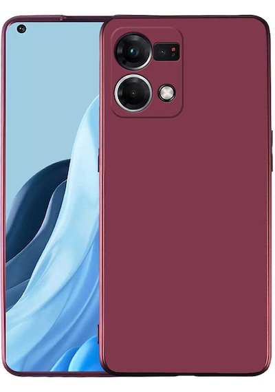 Noktaks - Oppo Uyumlu Oppo Reno 7 4g - Kılıf Mat Soft Premier Silikon Kapak - Mürdüm T22933 Mürdüm