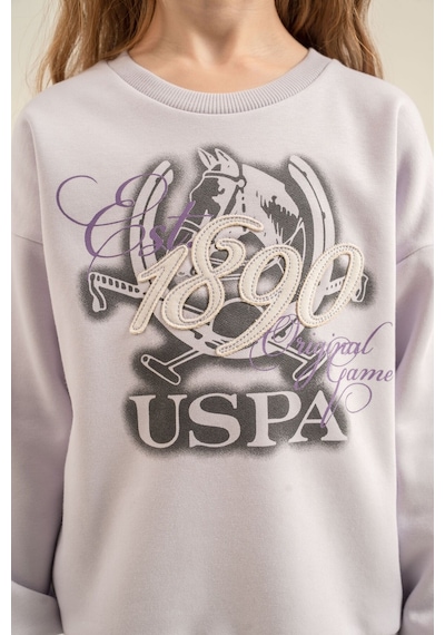 U.S. Polo Assn. Kız Çocuk Nakışlı Mor Uzun Kol Eşofman Takımı Us2713-c-v1 Us2713-c-v1