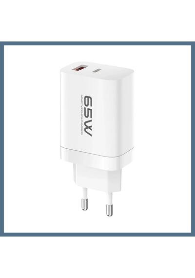 Buradabulabilirsin Konfulon C99q 65w Pd Destekli Type-c Ve Usb Çift Çıkışlı Hızlı Şarj Adaptörü - Beyaz Bbz