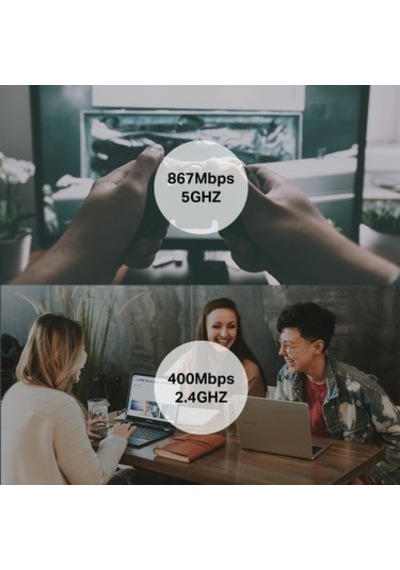 Mini Kablosuz Usb Adaptör İle 1300 Mbps Hız