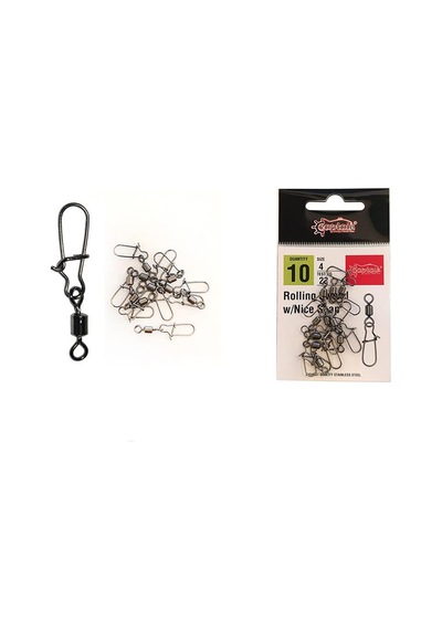 Captain 5029 Kilitli Klips Fast 10 Adet Paket Black Nikel No:4