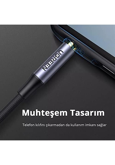 3.5 Mm Hi-fi Erkek To Erkek Trrs Aux Ses Ve Mikrofon Kablosu 1.5 Metre Siyah