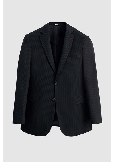 Twn Slim Fit Lacivert Çizgi Desenli Takim Elbise Yelekli 3efy5jb185592 Lacivert