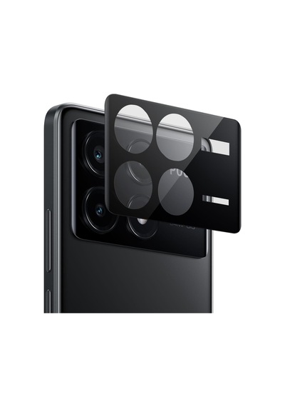 Xiaomi Poco X6 Pro 5g Kamera Lens Koruma Camı V2 Siyah Poco X6 Pro 5g İle Uyumlu Ekran Koruyucu - Siyah Diğer