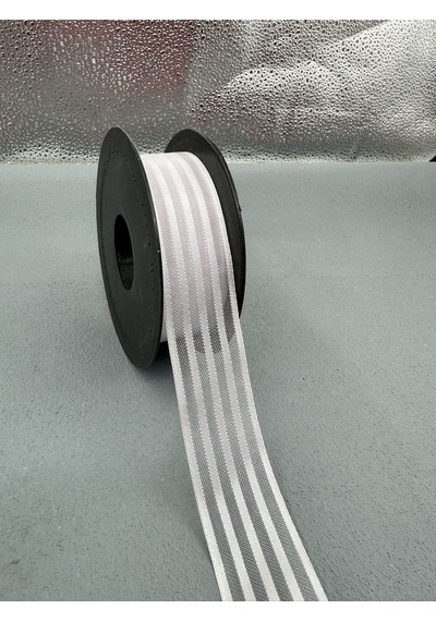 Paşateks 2.5 Cm Fileli Organze Şerit-5 Metre-optik Beyaz