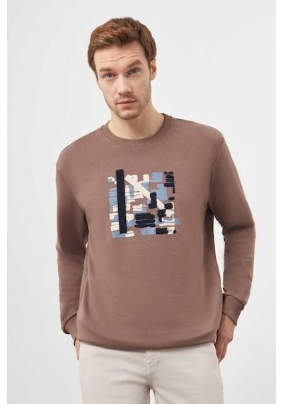 Morven Erkek Kahve Trend Bisiklet Yaka Sweat-shirt 25ks063007400 Kahve Kahve Kahverengi