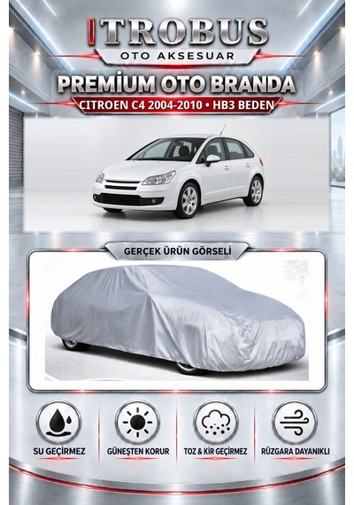 Citroen C4 5 Kapı 1.6/2.0 Hdı 2004-2010 Uyumlu Premium Araba Brandası Oto Branda Hb3 Beden