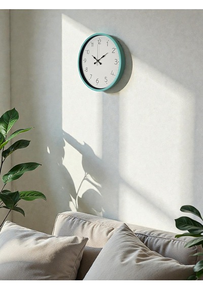 36 Cm Turkuaz Standart Duvar Saati Açık