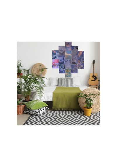 Parıltılı Glitter Soft Purple Poster Duvar Kağıdı Seti