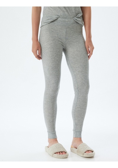 Koton Pijama Altı Fitilli Örme Jogger Standart Bel Antrasit 5wlk40010mk Antrasit