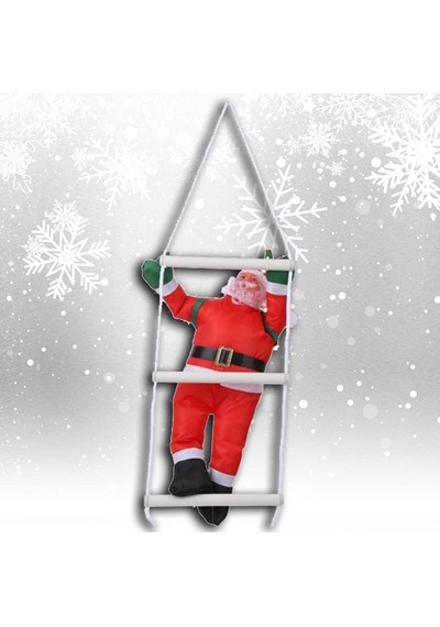 Süsle Bebek Ve Parti Merdivene Tırmanan Noel Baba - 57 Cm Diğer