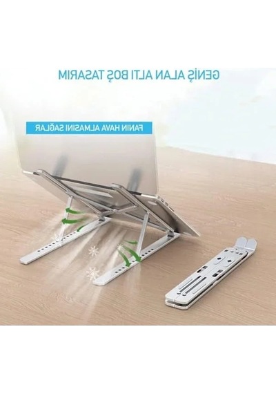 Taşınabilir Metal Laptop Stant, Tüm Dizüstü Bilgisayarlarla Uyumlu