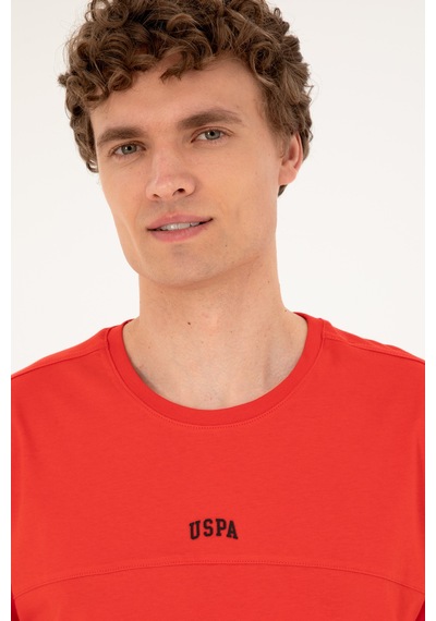 U.S. Polo Assn. Erkek Comfort Fit Bisiklet Yaka Kırmızı Tişört 50287083-VR030