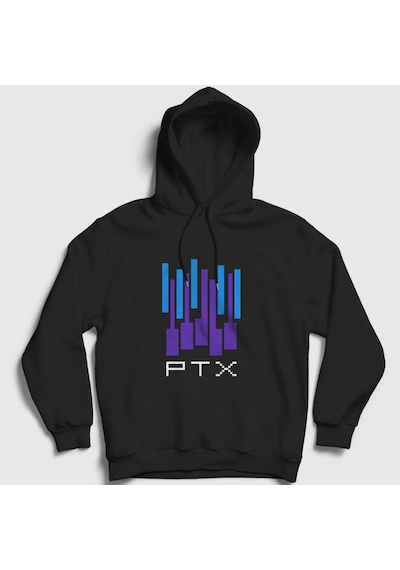 Presmono Unisex Ptx Pentatonix Kapüşonlu Sweatshirt Siyah