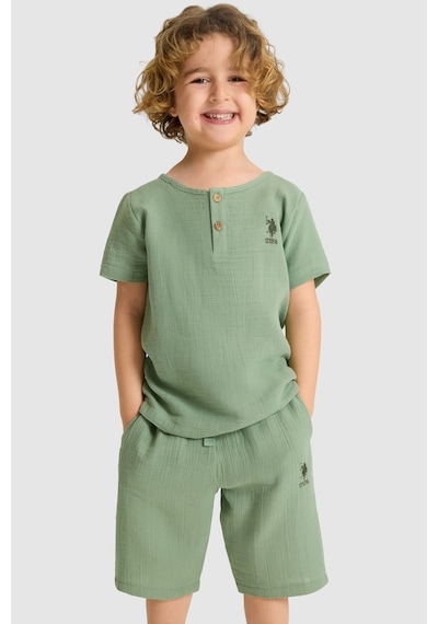 U.s. Polo Assn. Erkek Çocuk Çağla Pijama Takım 50327343-vr016 Cagla